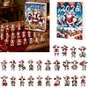 Festive Countdown Calendar with 24 Slots Christmas Cow Ornament Advent 2026, Days 2D Acrylic Hanging Pendant Flat for Car Rearview Mirror Calendar,