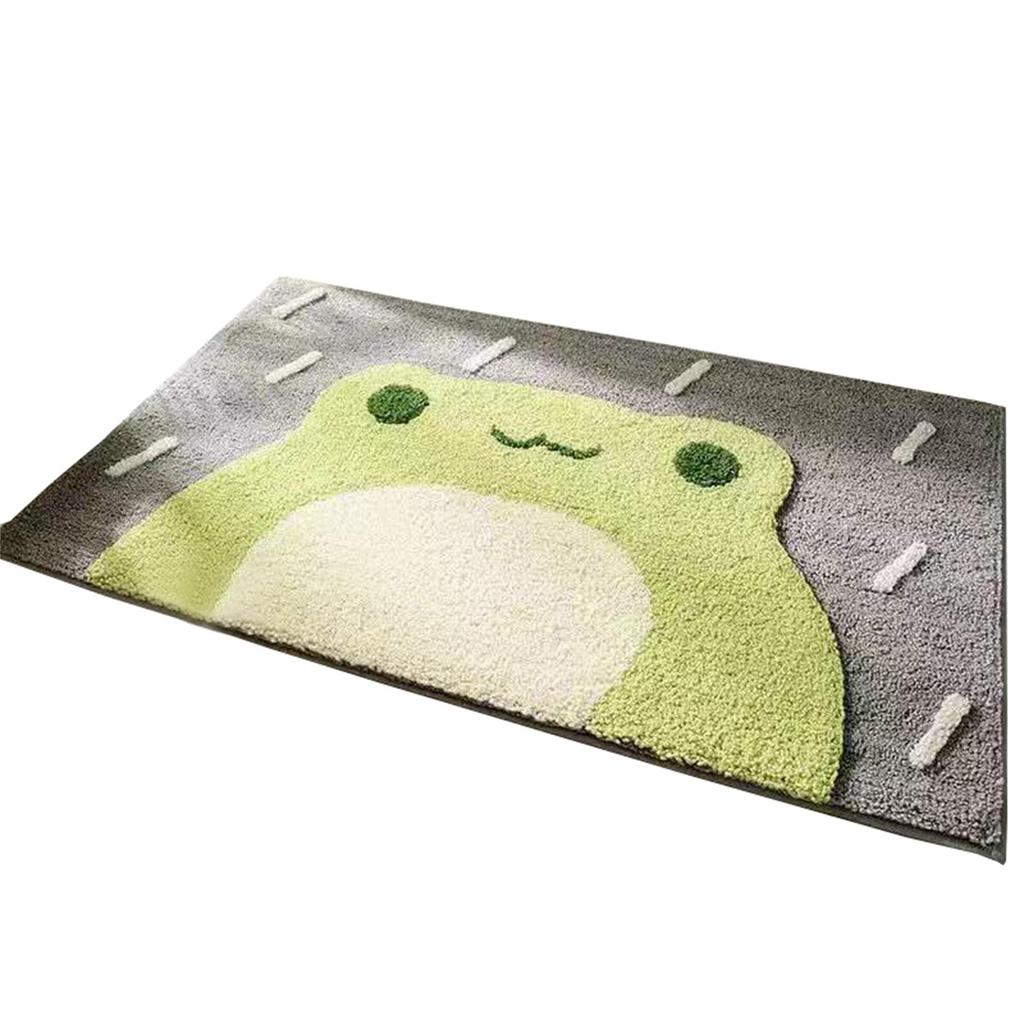 Non-Slip Doormat Cute Kawaii Frog Bath Bedroom Mat Carpet Home Modern Decor Cartoon Front Door Mat For Outside