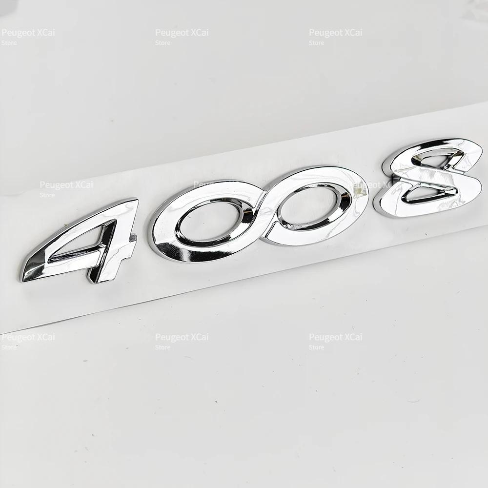 Old 3D ABS Rear Trunk Number Emblem Badge for Peugeot 2008 3008 4008 5008 Car Accessories T2