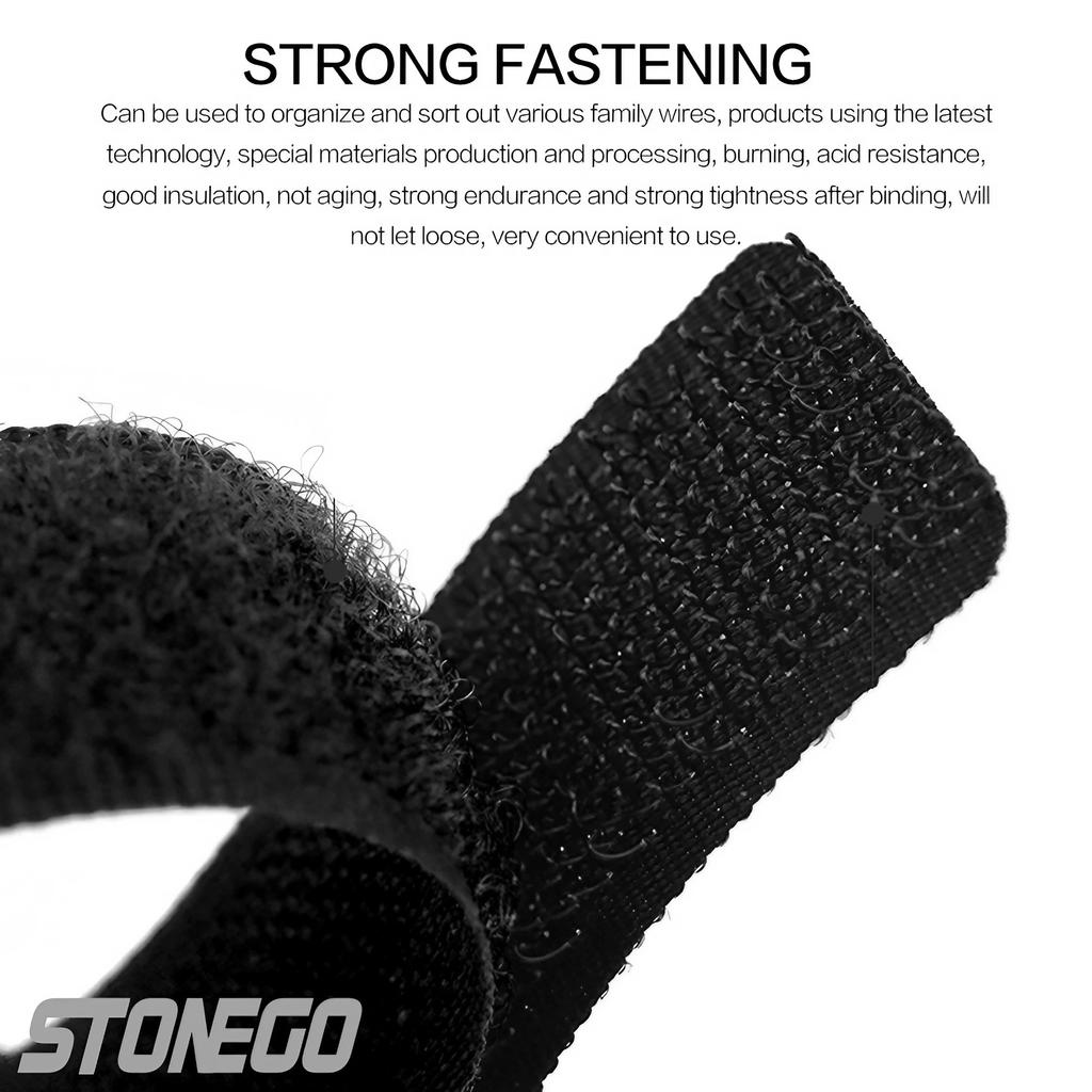 10 PCS 2*50cm Reusable Fastening Bike Tie Nylon Hook & Loop Durable Multil Purpose Self-adhesive High Quality Strap Cable Ties