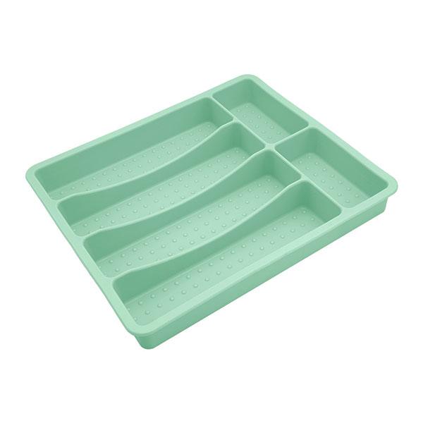 Large Silicone Silverware Drawer Organizer Non-Slip Utensil Holder for Kitchen Drawers Durable Cutlery Tray Easy To Clean