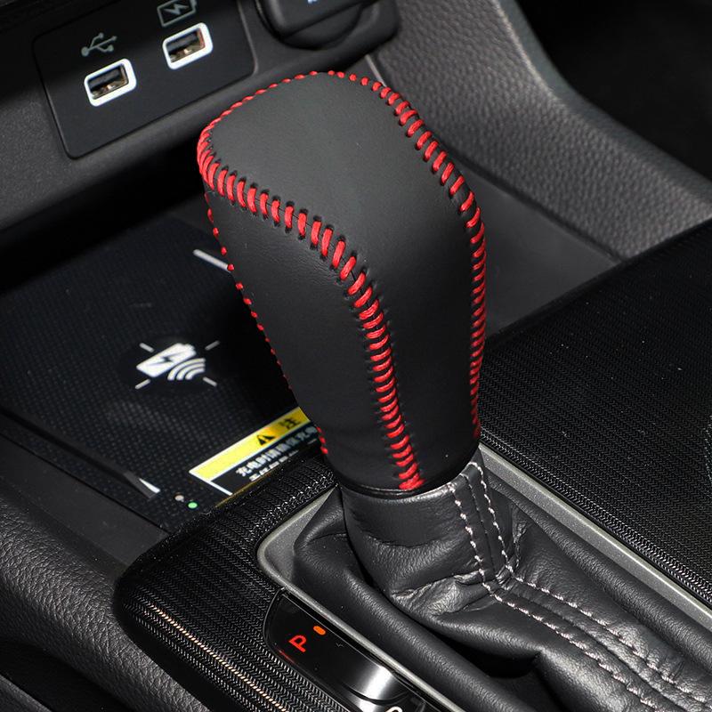 Car Gear Shift Knob Cover For Honda Civic Fit XRV Honda Accord CRV Inspire HR-V Crider Leather Gearbox Shift Knob