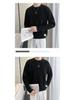 Men's Waffle Sweatshirt - Fleece-Lined, Loose Fit, Warm Autumn/Winter Trendy Top