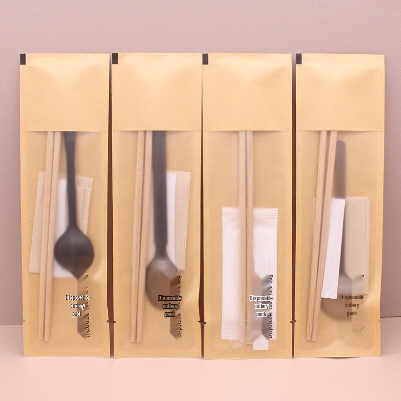 Disposable Plastic Cutlery Set for Takeout (100 Sets)