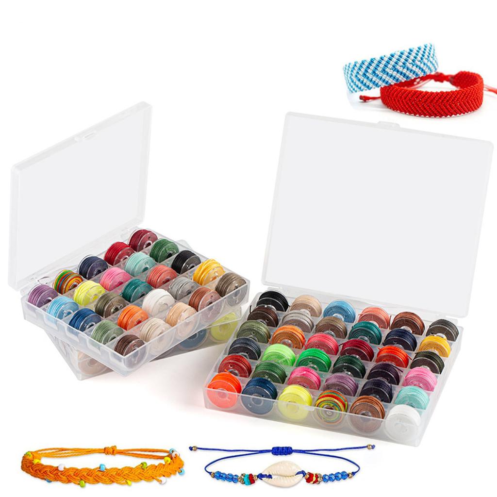 Polyester Waxed Thread 25/36 Colors Bracelet Thread Bookbinding Thread Handmade Materials Waxed Strings for Jewelry