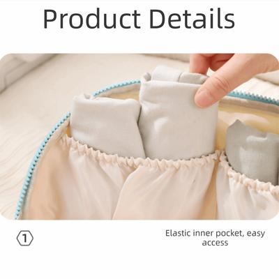 Multi-purpose Underwear Storage Bag Three-in-One Set Compression Function Travel Organizer Portable Lightweight