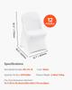 12 PCS White Stretch Spandex Chair Covers, Folding Kitchen Chairs Cover, Universal Washable Slipcovers Protector, Removable Chair Seat Covers, for