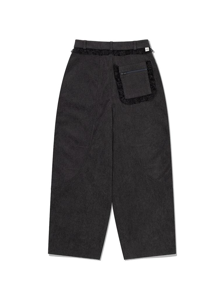 Eogeulliswedou Lace Corduroy Pants (Charcoal)