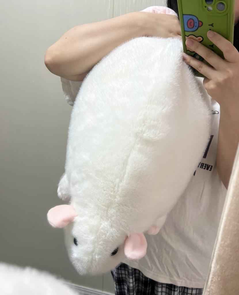 Creative 35/50cm Big Mouse Doll Plush Cartoon Flower Branch Rat Doll Oversized Soft Animal Figure Kids Gift Birthday