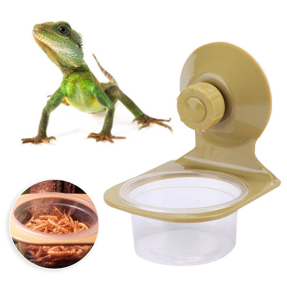 ABS Plastic Pet Reptile Suspension Food Feeder Fixed Hanging Water Breeding Bowl Feeding ToolSingle