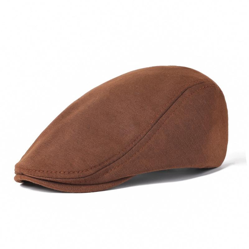 Cappello di lana, berretto da uomo tinta unita, cappello casual retro in avanti, visiera stagionale, cappello da donna