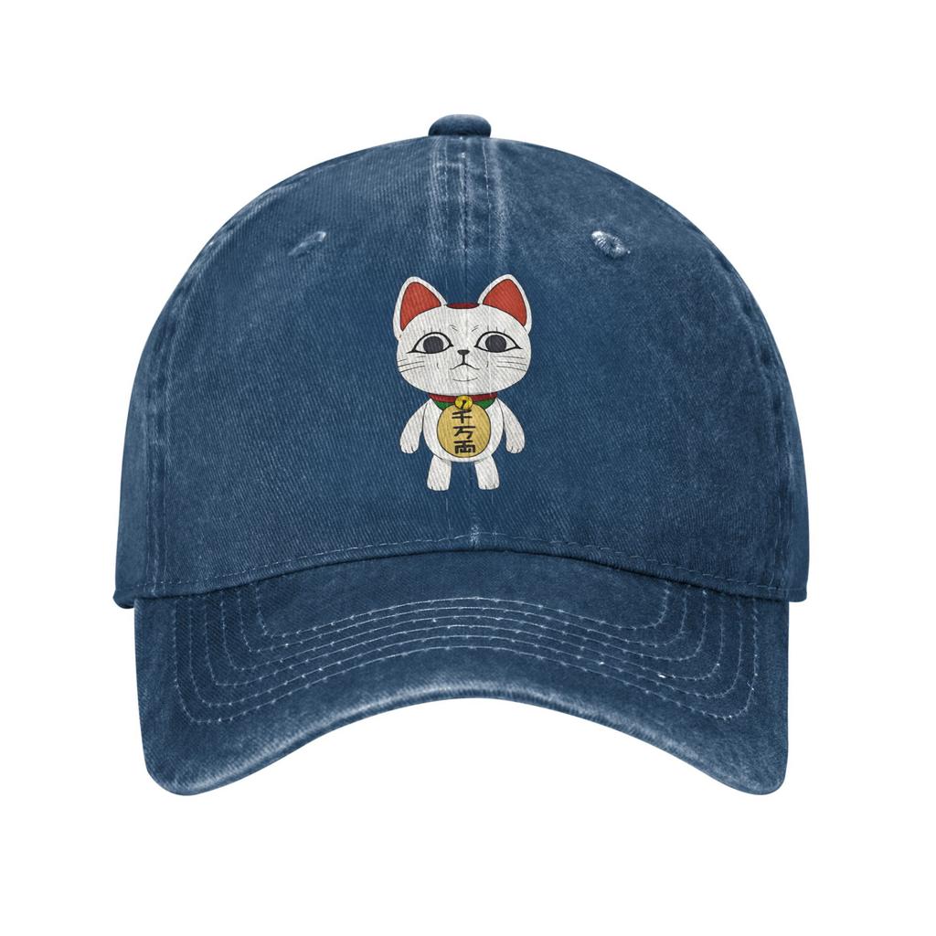 Anime Dandadan Turbo Oma Katze Baseballkappe Vintage Distressed Denim Kopfbedeckung Herren Damen Workouts Verstellbare Passform Kappen Hut