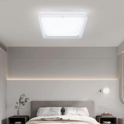Led Ceiling Light Crystal Square Bedroom Light Interior Decorative Lighting for Living Room 48W 36W 24W 18W Glossy Light Fixture
