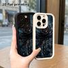 Phone Case: 2D Flat Design Suitable for iPhone 18 17 16 15 14 13 Pro Stepped Protective Case, Hollow Black Rose, Christmas and Halloween Gift