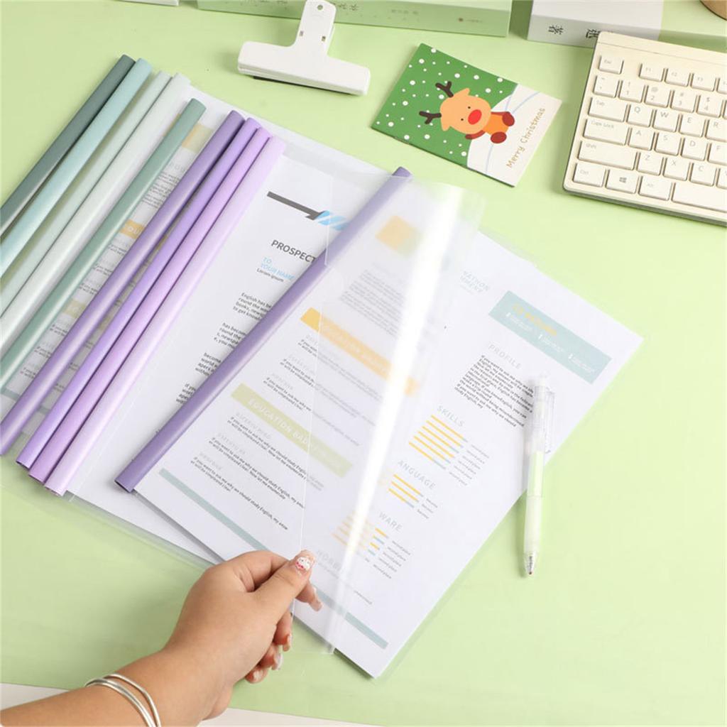 10Pcs Plastic Binder Paper Protector Report Folders with Clear Cover 60 Sheet Capacity Report Cover with Sliding Bar