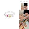 Stylish Adjustable Open Ring For Women Featuring Colorful Zircon Stone Elegant Design For Fashion Lovers