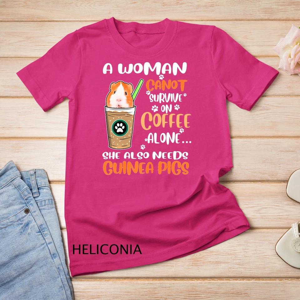 Womens Funny Coffee Guinea Pigs Woman T-shirt Unisex T-shirt 3 M