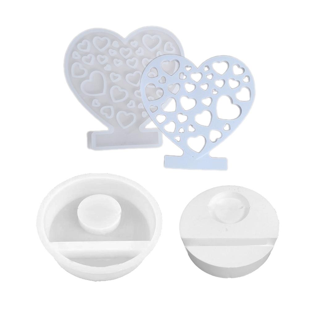 Heart Shaped Candlestick Silicone Mold Candle Base Mould Decorative Candle Holder Mold Ornament Home Decorations Mould