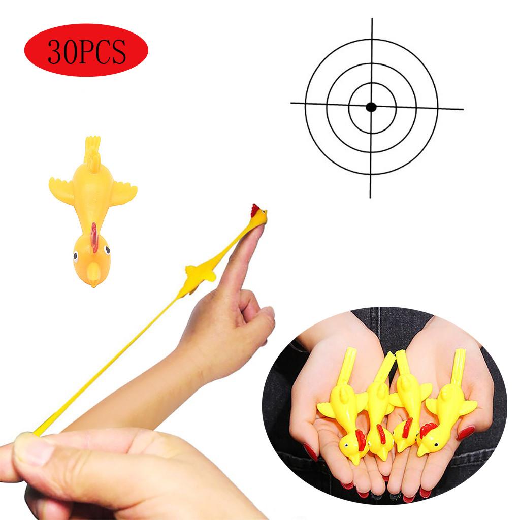 Creative Ejection Chicken Toy Light Rubber Finger Prank Flying Toy