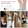 2 Pairs Non-Slip Pilates Socks for Women, Grippy Open-Top Yoga Socks, Breathable Barre Dance Athletic Socks