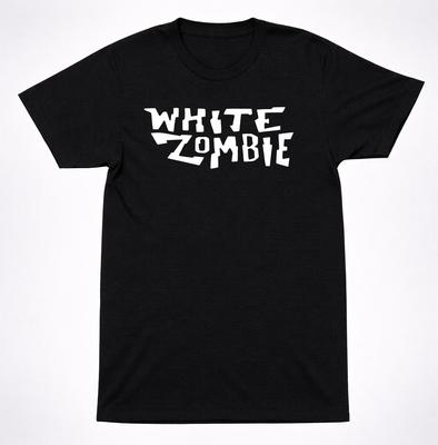 White Zombie Logo T-Shirt Industrial Metal Groove Rob Rock Horror Band Schwarzes T-Shirt