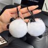 Cute Faux Rex Rabbit Fur Red Panda Keychain Plush Toy Creative Car Bag Pendant Backpack Charm Doll Accessory