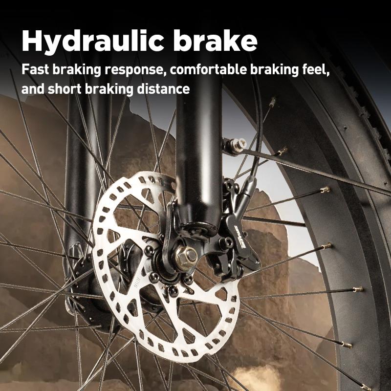 BURCHDA RX26 Elektrofahrrad 1500W Spitzenleistung 48V 20Ah Doppelfederung Fat Tire E-Bike Hydraulische Bremsen 26" Schneeberg Off-Road 70KM Reichweite