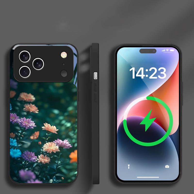 Spring Flower Collage Suitable For iPhone 16E 17 Pro Max 15 Pro 14 13 Plus 12 mini 11 16 Air 17Pro magnetism Glass Phone Case