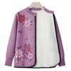 Mom's long-sleeved knitted sweater winter new middle-aged people wear women's clothing grandma fleece thickened coat