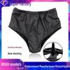 Herren Erotisches Silikon-Po-Plug & Leder-Keuschheitshosen-Set