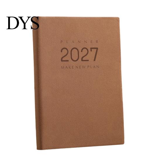 2027 Daily Planner Monthly Agenda, Vintage Sheepskin Texture Cover, Thick Paper Journal Notebook Book for Business Office And Personal Academic Task