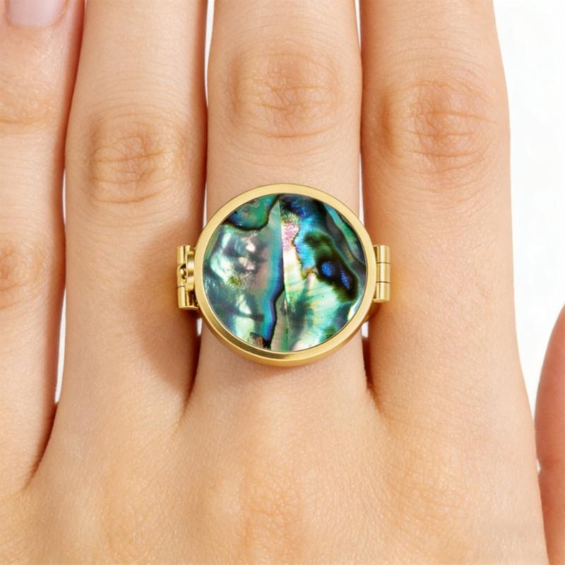 Anello Elegante per Conservare il Burrocacao Design Regolabile per Conservazione d'Emergenza Gioiello per Dita Accessorio Moda Portatile