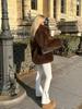 Giacca da donna in ecopelliccia Cappotto da donna in pelliccia Giacca da donna antivento e calda Stile moda Autunno e Inverno