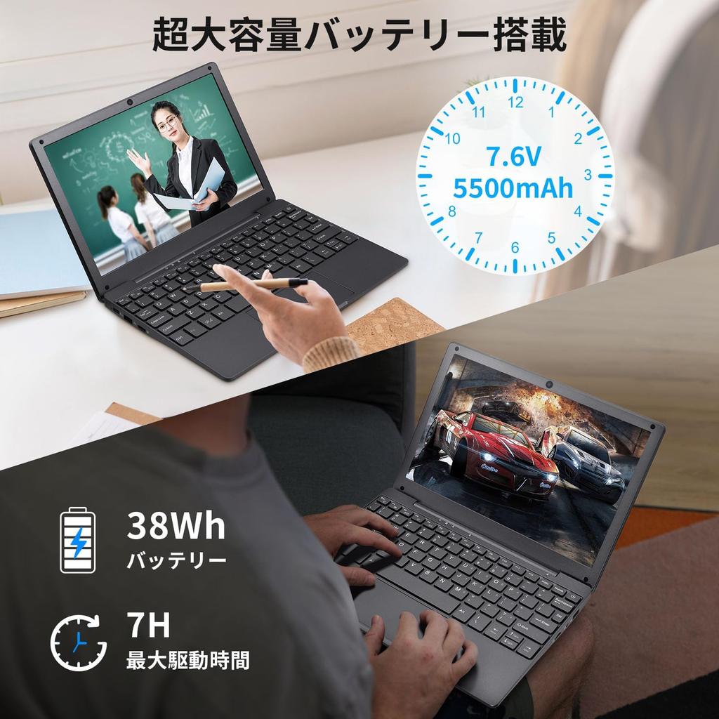 Laptop N4020 8GB RAM Webcam Windows 11 No Setup Required Touchpad Narrow Bezel Office 2019 IPS Wireless Mouse Ideal for Studying or Working Beginners