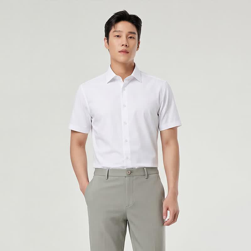 YOUNGOR Men's Anti-Wrinkle Short Sleeve Shirt