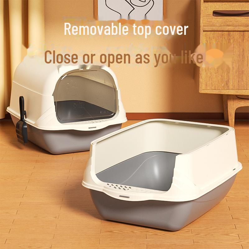 Extra Large Enclosed Cat Litter Box with Deodorant and Anti-Splash Design