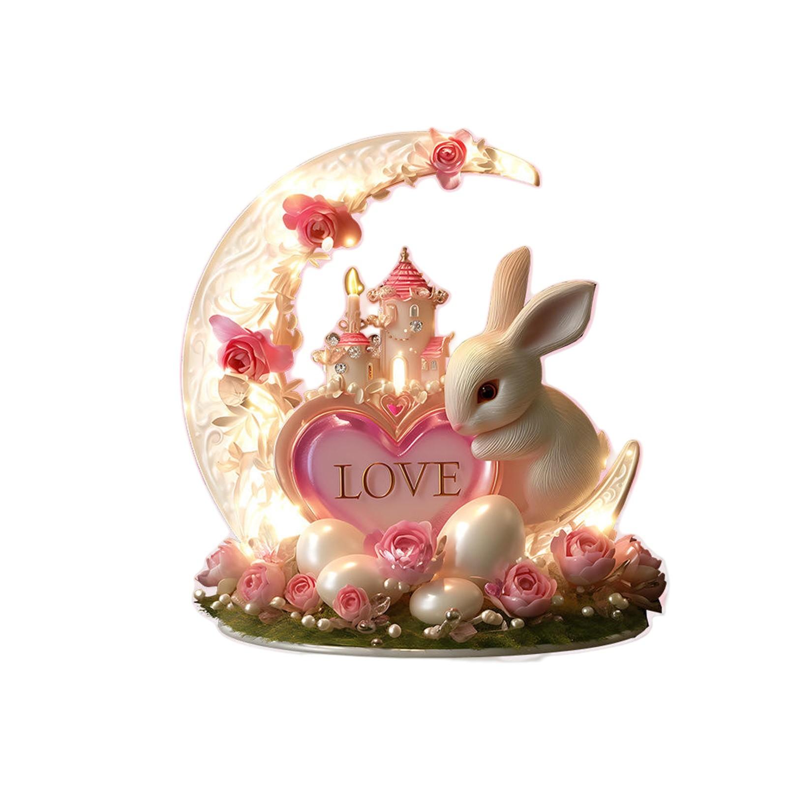 

День святого Валентина Love Rose 2D Плоское акриловое настольное украшение Водонепроницаемое и износостойкое украшение One Size