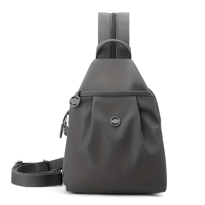 

1pcs Oxford Fabric Casual Crossbody Chest Bag Lightweight Travel Shoulder Backpack for Outdoor Hiking Fashion backpack 30x21x14cm серый