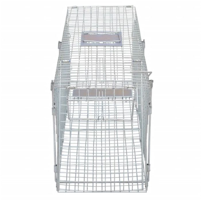 VidaXL Galvanized Animal Trap 100 Cm, Habitats and Cages for Small Animals, Animal Trap,, Rat Cage 170238