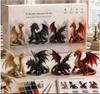4 Piece Dragon Bead DIY Kit Epic Dragon Collection 3D Beaded Model Craft Kit Includes Beads Wire Tools and Instruction Booklet for Creative Assembly