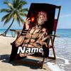 Custom Name Personalized Jujutsu Kaisen Print Beach Towel, for Trip Camping Beach Party Home Decor, Birthday Gift for Family & Friends