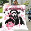 1pc Blanket Ghostface Terrifier Print Design, Lightweight Blanket for Sofa, Bed- Soft &Warm, Gift for All Seasons Like Christmas, Halloween