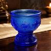 7 Pieces Spiritual Water Cup Colored Glass Buddhist Offering Handmade Religious Item for