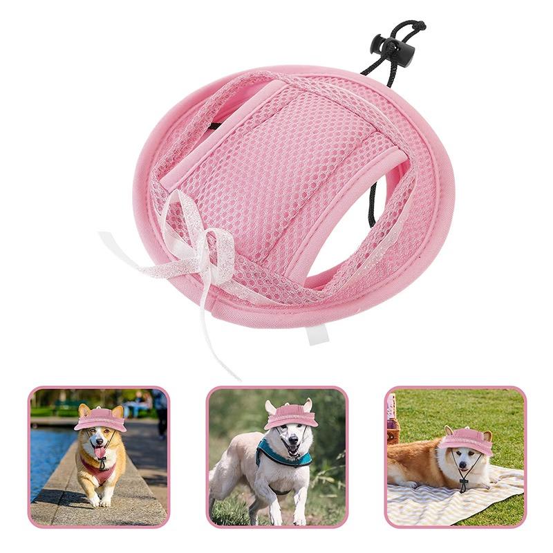 Haustierhut Atmungsaktiver Sonnenschutz Katzenhut Schleife Prinzessinnen-Stil Ohrloch Hundekappe Für Katzen Und Hunde