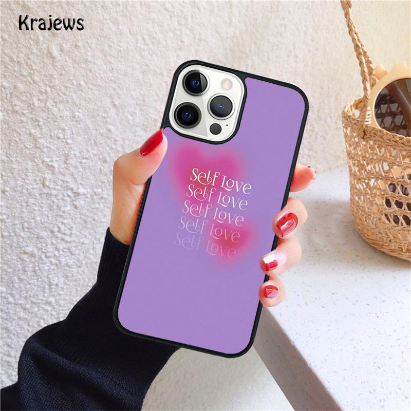 art pastel icons positive words Phone Case For iPhone 17 Air 16 15 14 Max Plus 11 12 13 Pro Max Phone Cover Fundas