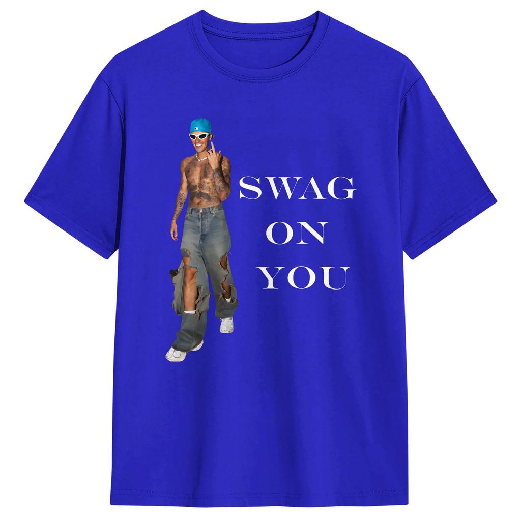 Unisexs JJustins BBiebers SWAG on U TShirts Cotton Clothes Summer Casual Short Sleeve T Shirt Crew Neck Trending Casual Tshirt