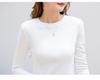 Women's Korean Slim Fit Long Sleeve Round Neck T-Shirt - Autumn Style