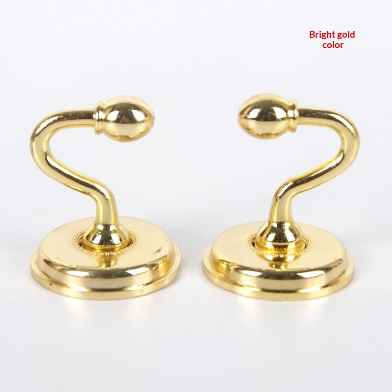 

2 шт. Металлические держатели для штор Настенные крючки-подхваты Держатель-вешалка из сплава цинка Держатель для оконных штор Многоцелевой подвесной крючок A4