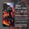 Creative Flame Black Horse Pattern Tempered Glass Phone Case for Redmi Note 15 Pro+ 14 13 12 11T PRO 10 Lite 15C 14C 13C Covers