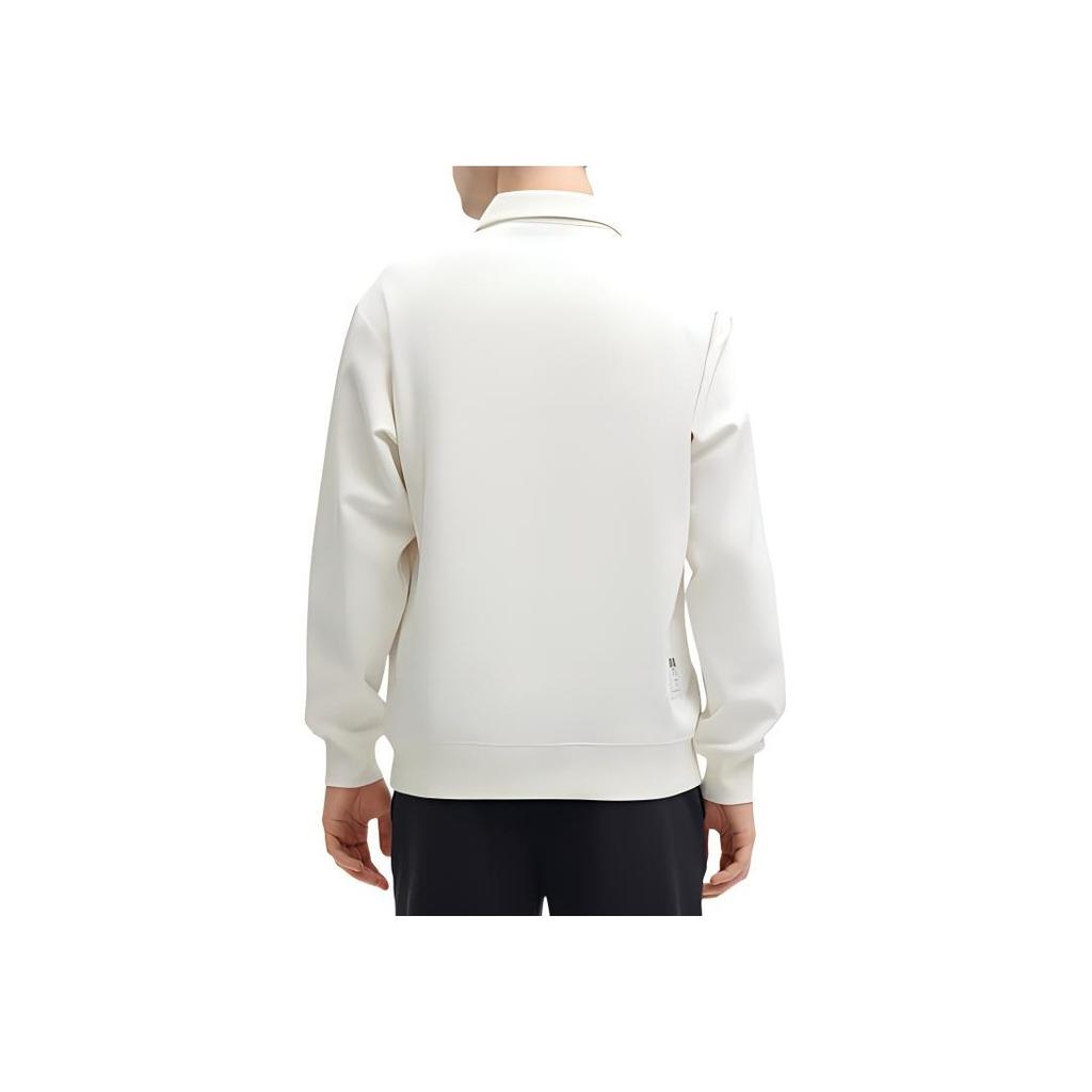 Fila Letter Print Casual Long Sleeve Polo Shirt Men Tops White F11M419207F-WT